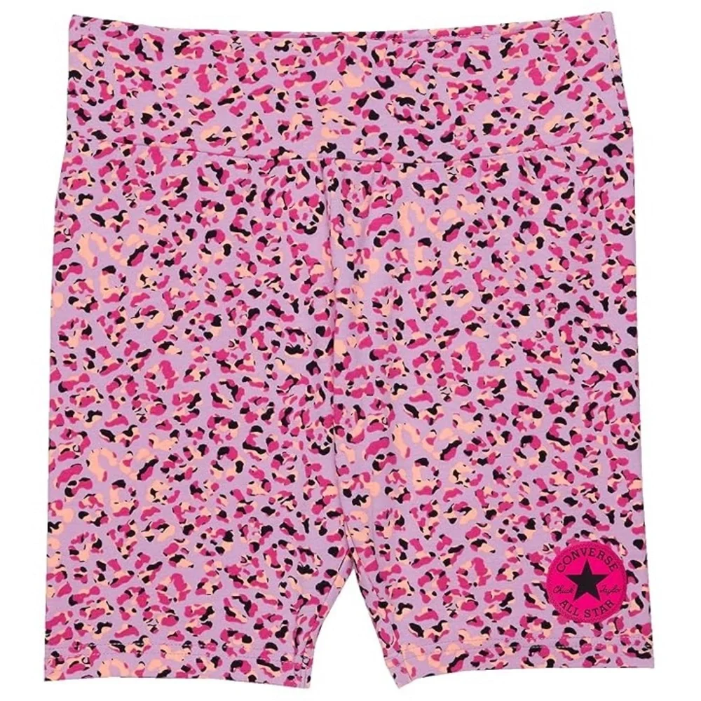 Converse Kids Leopard Print Bike Shorts Beyond Pink size Large 12-13 Years
